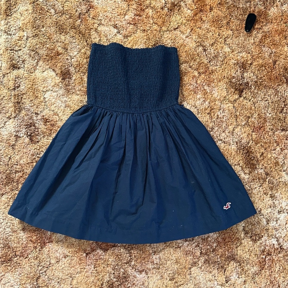 navy blue large hollister dress